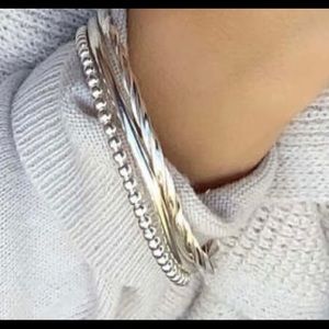 Sterling Silver Twisted Bangle Bracelet